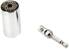 Gator Grip - 3/8" Drive, 1/4" Socket, Self Adusting Socket - 6 Points, 2" OAL - Top Tool & Supply