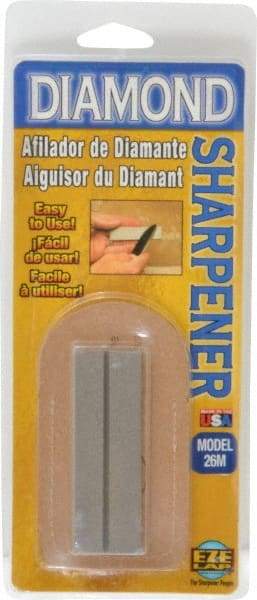 Eze Lap - 3" Long x 1" Wide x 1/4" Thick, Diam ond Sharpening Stone - Flat, 400 Grit, Medium Grade - Top Tool & Supply