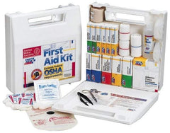 First Aid Only - 62 Piece, 10 Person, Full First Aid Kit - 9" Wide x 2-1/2" Deep x 8-3/8" High, Plastic Case - Top Tool & Supply