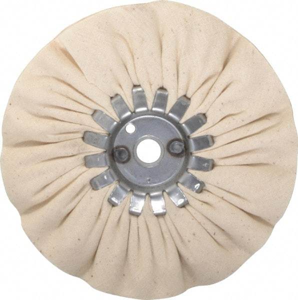 Made in USA - 6" Diam x 1/2" Thick Unmounted Buffing Wheel - 14 Ply, Bias Cut, 5/8" Arbor Hole - Top Tool & Supply