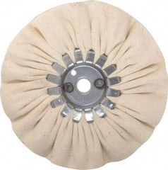 Made in USA - 6" Diam x 1/2" Thick Unmounted Buffing Wheel - 14 Ply, Bias Cut, 5/8" Arbor Hole - Top Tool & Supply