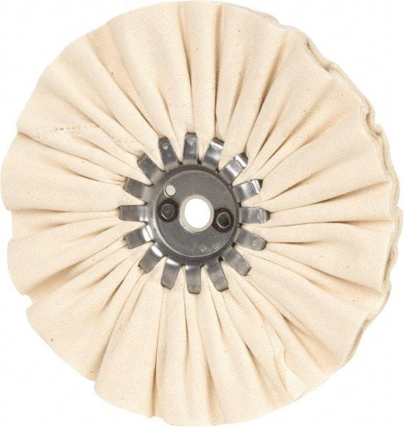 Made in USA - 7" Diam x 1/2" Thick Unmounted Buffing Wheel - 14 Ply, Bias Cut, 5/8" Arbor Hole - Top Tool & Supply