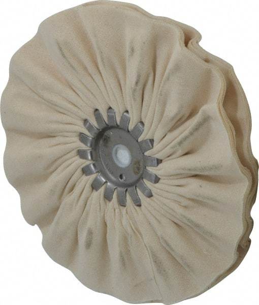 Made in USA - 8" Diam x 1/2" Thick Unmounted Buffing Wheel - 14 Ply, Bias Cut, 5/8" Arbor Hole - Top Tool & Supply