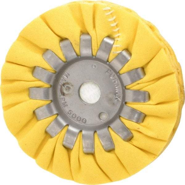 Made in USA - 4" Diam x 1/2" Thick Unmounted Buffing Wheel - 14 Ply, Bias Cut, 1/2" Arbor Hole - Top Tool & Supply