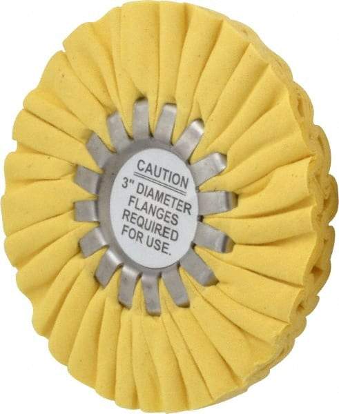 Made in USA - 5" Diam x 1/2" Thick Unmounted Buffing Wheel - 14 Ply, Bias Cut, 1/2" Arbor Hole - Top Tool & Supply