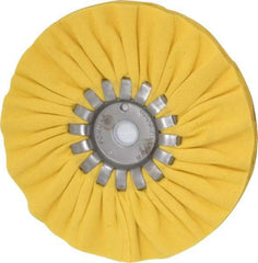 Made in USA - 6" Diam x 1/2" Thick Unmounted Buffing Wheel - 14 Ply, Bias Cut, 5/8" Arbor Hole - Top Tool & Supply