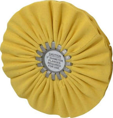 Made in USA - 8" Diam x 1/2" Thick Unmounted Buffing Wheel - 14 Ply, Bias Cut, 5/8" Arbor Hole - Top Tool & Supply