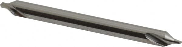 Made in USA - #1 Plain Cut 60° Incl Angle Solid Carbide Combo Drill & Countersink - Top Tool & Supply