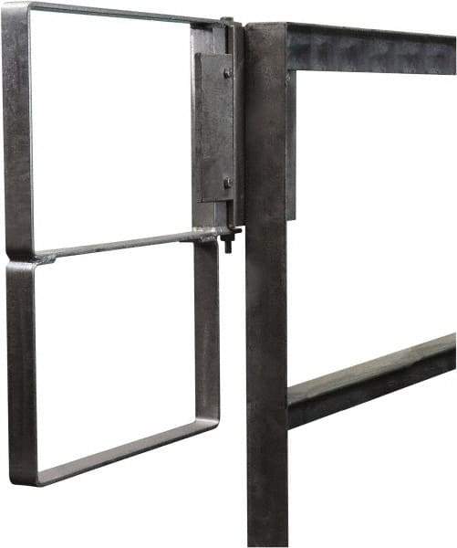 PRO-SAFE - Carbon Steel Self Closing Rail Safety Gate - Fits 34 to 36-1/2" Clear Opening, 1-1/2" Wide x 22" Door Height, Gray - Top Tool & Supply