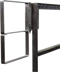 PRO-SAFE - Carbon Steel Self Closing Rail Safety Gate - Fits 22 to 24-1/2" Clear Opening, 1-1/2" Wide x 22" Door Height, Gray - Top Tool & Supply