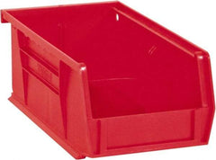 Durham - 7-7/16" Deep, Red Plastic Hang and Stack Bins - 3" High x 4-3/16" Wide x 7-7/16" Long - Top Tool & Supply