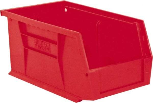 Durham - 11-3/8" Deep, Red Plastic Hang and Stack Bins - 5" High x 5-1/2" Wide x 11-3/8" Long - Top Tool & Supply