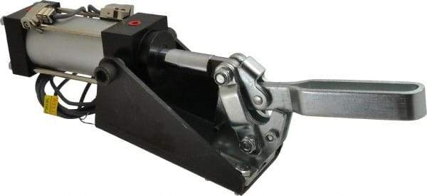 Gibraltar - 800 Lb Inner Hold Capacity, Vert Mount, Air Power Hold-Down Toggle Clamp - 1/8 NPT Port, 95° Bar Opening, 2-1/4" Height Under Bar - Top Tool & Supply