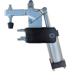 Gibraltar - 600 Lb Inner Hold Capacity, Horiz Mount, Air Power Hold-Down Toggle Clamp - 1/8 NPT Port, 88° Bar Opening, 3.84" Height Under Bar - Top Tool & Supply