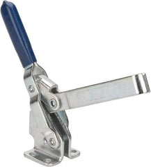 Gibraltar - 350 Lb Holding Capacity, Vertical Handle, Manual Hold Down Toggle Clamp - 62° Handle Movement, 115° Bar Opening, U-Bar, Flanged Base, Carbon Steel - Top Tool & Supply