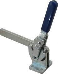 Gibraltar - 1,000 Lb Holding Capacity, Vertical Handle, Manual Hold Down Toggle Clamp - 75° Handle Movement, 136° Bar Opening, Solid Bar, Flanged Base, Carbon Steel - Top Tool & Supply