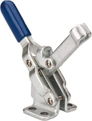 Gibraltar - 200 Lb Holding Capacity, Vertical Handle, Manual Hold Down Toggle Clamp - 64° Handle Movement, 104° Bar Opening, Solid Bar, Flanged Base, Carbon Steel - Top Tool & Supply