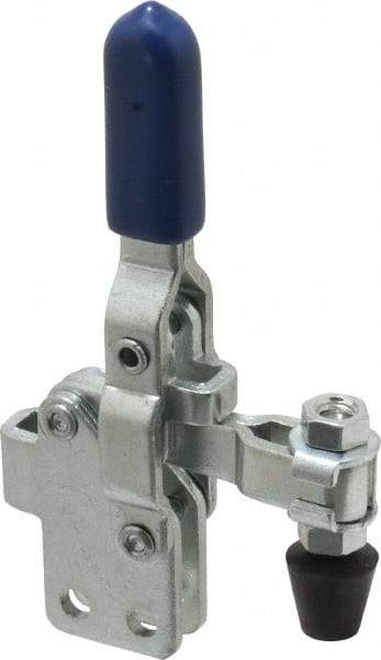 Gibraltar - 200 Lb Holding Capacity, Vertical Handle, Manual Hold Down Toggle Clamp - 64° Handle Movement, 104° Bar Opening, U-Bar, Straight Base, Carbon Steel - Top Tool & Supply