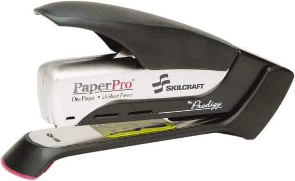 Ability One - 25 Sheet Desktop Stapler - Black & Silver - Top Tool & Supply