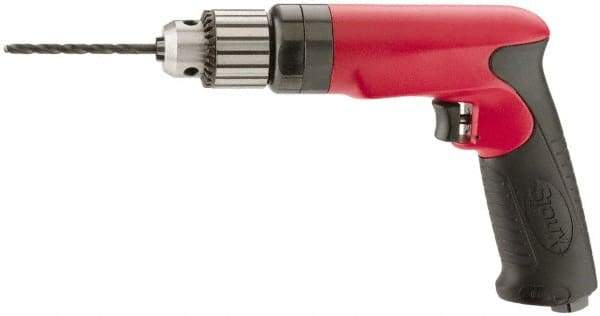 Sioux Tools - 1/2" Keyed Chuck - Pistol Grip Handle, 400 RPM, 14.16 LPS, 30 CFM, 1 hp - Top Tool & Supply