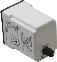 Macromatic - 8 Pin, Multiple Range DPDT Time Delay Relay - 10 Contact Amp, 240 VAC, Knob - Top Tool & Supply