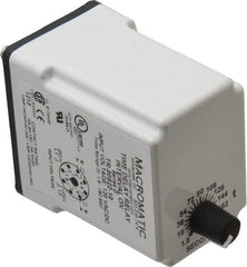 Macromatic - 8 Pin, Multiple Range DPDT Time Delay Relay - 10 Contact Amp, 120 VAC/VDC, Knob - Top Tool & Supply