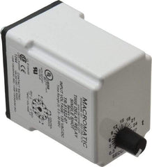 Macromatic - 11 Pin, Multiple Range DPDT Time Delay Relay - 10 Contact Amp, 120 VAC/VDC, Knob - Top Tool & Supply