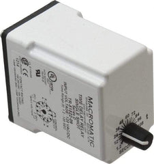 Macromatic - 11 Pin, Multiple Range DPDT Time Delay Relay - 10 Contact Amp, 120 VAC/VDC, Knob - Top Tool & Supply