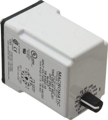 Macromatic - 11 Pin, Multiple Range DPDT Time Delay Relay - 10 Contact Amp, 120 VAC/VDC, Knob - Top Tool & Supply