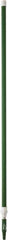 Vikan - 115 x 1-1/4" Aluminum Squeegee Handle - European Threaded Connection, Green, Telescoping - Top Tool & Supply