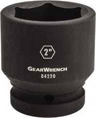 GearWrench - 1" Drive 1-1/2" Standard Impact Socket - 6 Points, 2-58/97" OAL - Top Tool & Supply