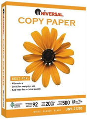 UNIVERSAL - 8-1/2" x 11" White Copy Paper - Use with Laser Printers, Copiers, Plain Paper Fax Machines - Top Tool & Supply