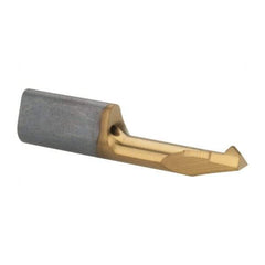 HORN - 0.197" Min Bore Diam, 0.591" Max Bore Depth, 4.7mm Shank Diam, Boring Bar - 0.008" Corner Radius, Right Hand Cut, Solid Carbide, TiN Finish - Exact Industrial Supply