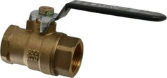 Legend Valve - 3/4" Pipe, Full Port, Brass Full Port Ball Valve - Bi-Directional, FNPT x FNPT Ends, Quarter Turn Handle, 600 WOG, 150 WSP - Top Tool & Supply