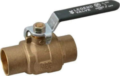 Legend Valve - 1" Pipe, Full Port, Brass Full Port Ball Valve - Bi-Directional, Sweat Ends, Quarter Turn Handle, 600 WOG, 150 WSP - Top Tool & Supply