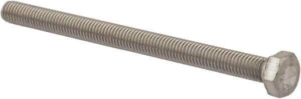 Value Collection - M5x0.80mm Metric Coarse, 70mm Length Under Head Hex Head Cap Screw - Fully Threaded, Grade 18-8 & Austenitic A2 Stainless Steel, Uncoated, 8mm Hex - Top Tool & Supply