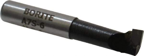 Borite - 7/16" Min Bore Diam, 1-1/8" Max Bore Depth, 3/8 Shank Diam, Boring Bar - Right Hand Cut, Carbide-Tipped, Black Oxide Finish - Exact Industrial Supply