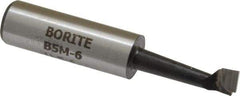 Borite - 5/16" Min Bore Diam, 1-1/8" Max Bore Depth, 1/2 Shank Diam, Boring Bar - Right Hand Cut, Carbide-Tipped, Black Oxide Finish - Exact Industrial Supply