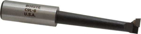 Borite - 9/16" Min Bore Diam, 3" Max Bore Depth, 3/4 Shank Diam, Boring Bar - Right Hand Cut, Carbide-Tipped, Black Oxide Finish - Exact Industrial Supply