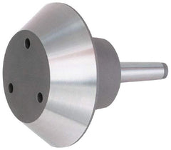 Bison - M8x1.25" Thread, 5MT Taper, Steel Lathe Pipe Head Point Shank - 9.51" OAL, 3,200 Max RPM, Compatible with Live Centers - Top Tool & Supply