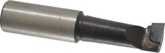 Made in USA - 9/16" Min Bore Diam, 1-1/2" Max Bore Depth, 5/8 Shank Diam, Boring Bar - Right Hand Cut, Carbide-Tipped, Bright Finish - Exact Industrial Supply