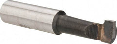 Made in USA - 7/16" Min Bore Diam, 1-1/8" Max Bore Depth, 1/2 Shank Diam, Boring Bar - Right Hand Cut, Carbide-Tipped, Bright Finish - Exact Industrial Supply