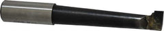 Made in USA - 9/16" Min Bore Diam, 3" Max Bore Depth, 5/8 Shank Diam, Boring Bar - Right Hand Cut, Carbide-Tipped, Bright Finish - Exact Industrial Supply