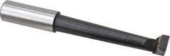 Made in USA - 11/16" Min Bore Diam, 3-3/4" Max Bore Depth, 3/4 Shank Diam, Boring Bar - Right Hand Cut, Carbide-Tipped, Bright Finish - Exact Industrial Supply