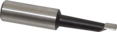 Made in USA - 1/4" Min Bore Diam, 1-1/4" Max Bore Depth, 1/2 Shank Diam, Boring Bar - Right Hand Cut, Cobalt, Bright Finish - Exact Industrial Supply