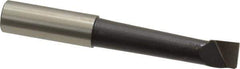 Made in USA - 7/16" Min Bore Diam, 2-3/16" Max Bore Depth, 1/2 Shank Diam, Boring Bar - Right Hand Cut, Cobalt, Bright Finish - Exact Industrial Supply