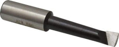 Made in USA - 1/2" Min Bore Diam, 2-1/2" Max Bore Depth, 3/4 Shank Diam, Boring Bar - Right Hand Cut, Cobalt, Bright Finish - Exact Industrial Supply