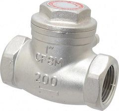 Sharpe Valves - 1" Stainless Steel Check Valve - FNPT x FNPT, 200 WOG - Top Tool & Supply