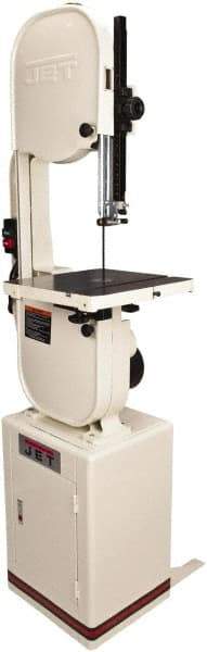 Jet - 13-1/2 Inch Throat Capacity, Variable Speed Pulley Vertical Bandsaw - 1500, 3000 SFPM, 1-1/4 HP, Single Phase - Top Tool & Supply