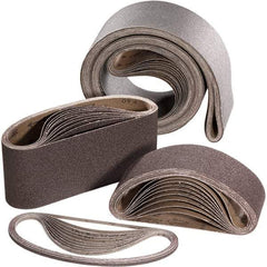 Sait - 3" Wide x 24" OAL, 100 Grit, Aluminum Oxide Abrasive Belt - Aluminum Oxide, Fine, Coated, X Weighted Cloth Backing - Top Tool & Supply